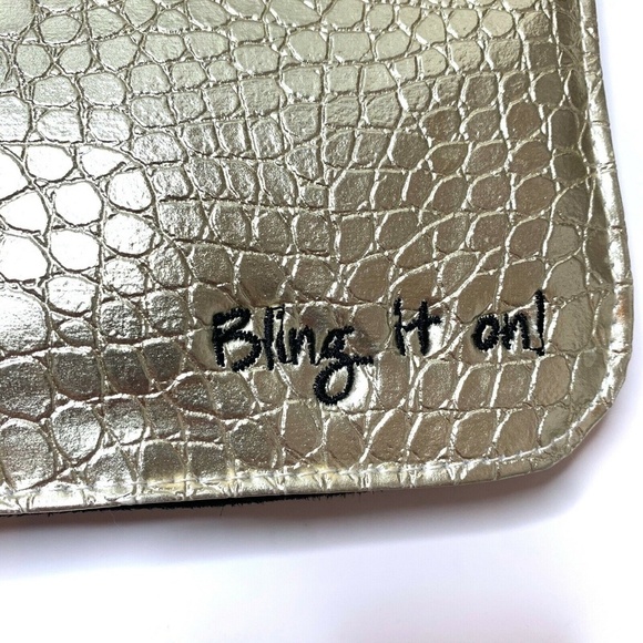 Gold Reptile Jewelry Tote Case Bling It On - Picture 2 of 8